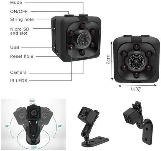 Main image of Mini Spy Hidden Camera with 32G TF Card HD 1080P Audio Video Recording Night Vision Motion Detection Surveillance Small Dog Camera Nanny Cam Baby Monitor Home Security Camera