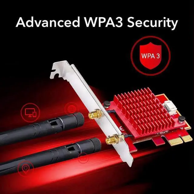 Alt view image 6 of 7 - WiFi Card,WiFi 6 Wireless Network Card AX200 Dual Band PCI-Express Card Adapter, 2.4GHz/5.8GHz,Bluetooth 5.0 | MU-MIMO | Ultra-Low Latency PCI-E Card, Supports Windows 10 64 Bit System.
