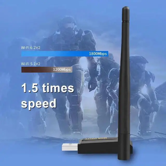Alt view image 3 of 7 - WiFi 6 USB Adapter for PC, Wireless USB WiFi Adapter for Desktop Laptop Computer, USB 3.0 WiFi Dongle High Gain Dual Band 2.4G/5GHz, AX1800Mbps MU-MiMO Wireless Network Adapter for Windows 10/11