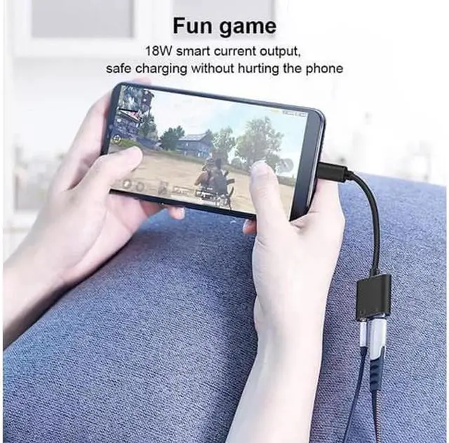 Alt view image 4 of 6 - 2in1 USB C to 3.5mm Audio Adapter with Type C PD 18W Charging for Audio Stereo USB C to 3.5mm Headphone Jack Adapter Compatible with Samsung S20 S20 Ultra Google Pixel 5 4 4 XL 3 3 XL