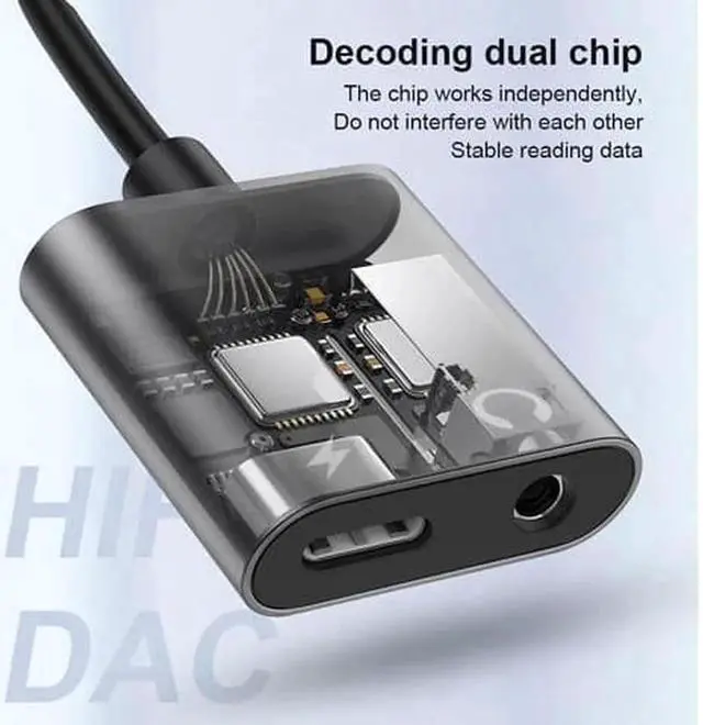 Alt view image 6 of 6 - 2in1 USB C to 3.5mm Audio Adapter with Type C PD 18W Charging for Audio Stereo USB C to 3.5mm Headphone Jack Adapter Compatible with Samsung S20 S20 Ultra Google Pixel 5 4 4 XL 3 3 XL