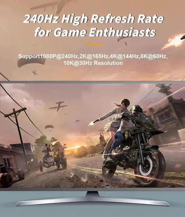 Main image of Certified Displayport 2.1 Cable (3.3ft),WISDUM 8K@60Hz DP Cable [8K@60Hz, 4K@144Hz, 2K@240Hz], 40Gbps DisplayPort 2.1 Cable Support UHBR10, HDCP, 3D, Compatible Gaming Monitor, TV, Graphics