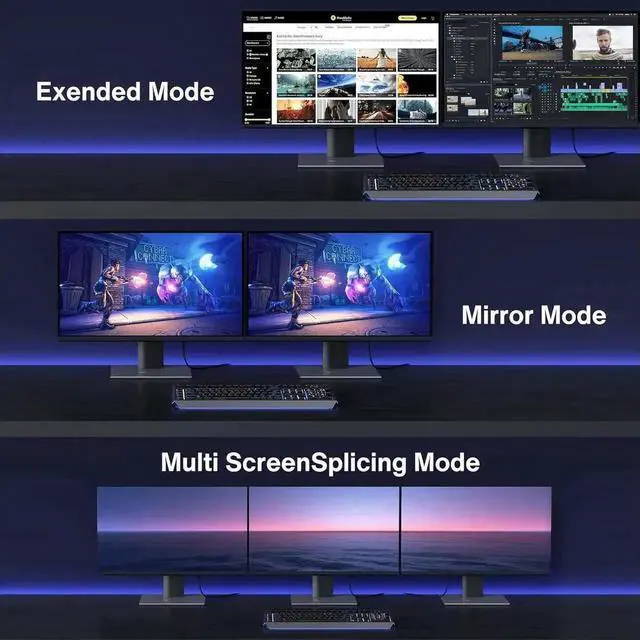 Alt view image 5 of 7 - Certified Displayport 2.1 Cable (3.3ft),WISDUM 8K@60Hz DP Cable [8K@60Hz, 4K@144Hz, 2K@240Hz], 40Gbps DisplayPort 2.1 Cable Support UHBR10, HDCP, 3D, Compatible Gaming Monitor, TV, Graphics