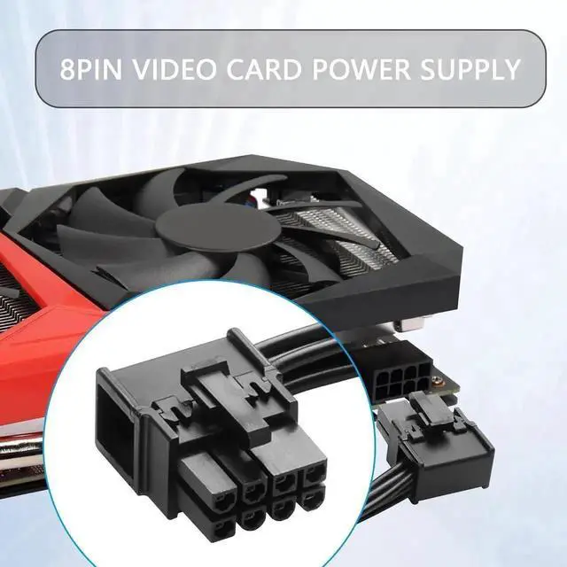 Alt view image 5 of 7 - 8-Pin Extension Cord PCIE 8 Pin Female to Right Angle Male PCIE Express Power Adapter Cable for Graphics Card 18AWG 15CM/5.9Inch (Right)