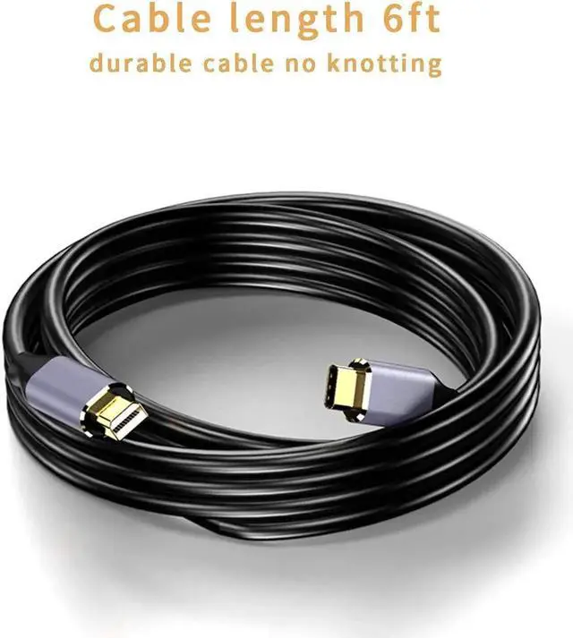 Alt view image 4 of 7 - USB C to Mini Displayport Cable, 4K@60hz 6ft USB Type C Thunderbolt 3 to Mini DP Video Convert Cable for iPhone 15,MacBook Pro/Air/iMac/Mac Mini/Surface etc