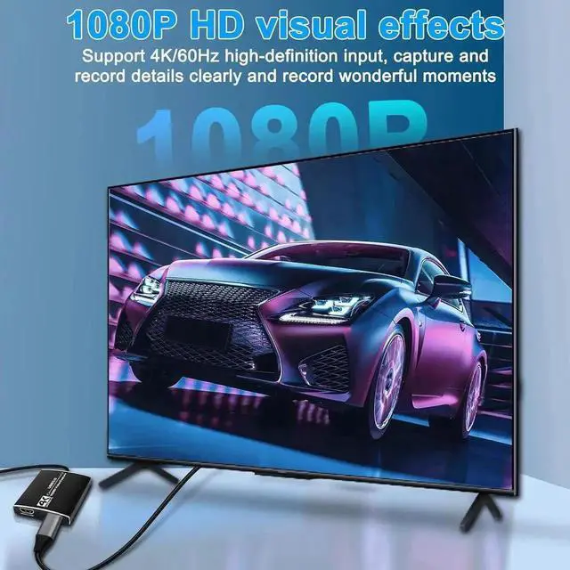 Alt view image 3 of 7 - 4K HDMI Capture Card USB C 3.0,Full HD 1080P 60FPS HDMI Video Capture Card Nintendo Switch, Game Capture Card for Streaming PS5, Xbox, DSLR, PS4, Camera, OBS, PC