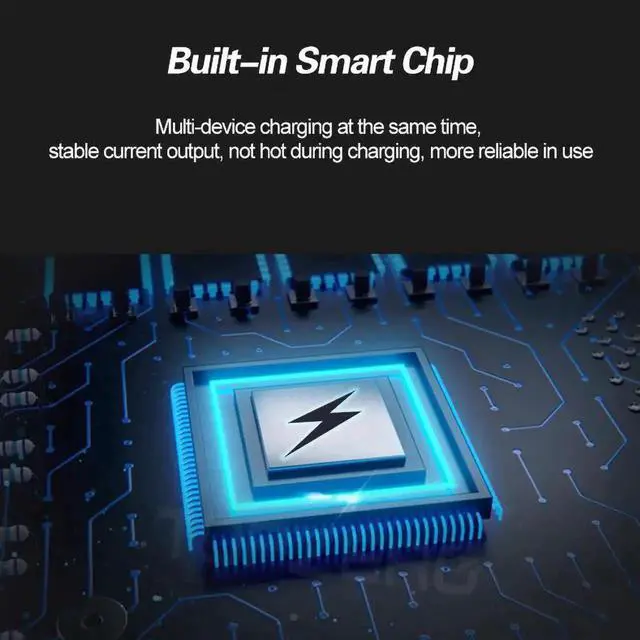 Alt view image 3 of 7 - Multi USB 8-Port Smart Fast Desktop Hub Wall Charger Charging Station Quick Charge 3.0 USB Type C Port With LED Display Compatible with IOS Android Smart Phones, Tablet, Nintendo Switch Games