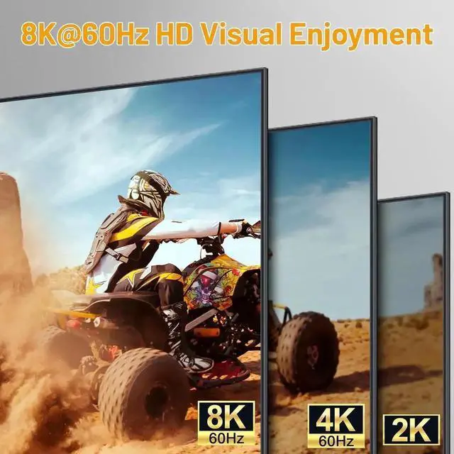 Alt view image 5 of 7 - HDMI + Displayport KVM Switch 2 PC 2 Monitors 8K@60Hz, 4K144Hz, KVM Switch Dual Monitor for 2 Computers Share 2 Monitors and 4 USB 3.0 Devices. With USB Cables,Power Adapter &Desktop Controller