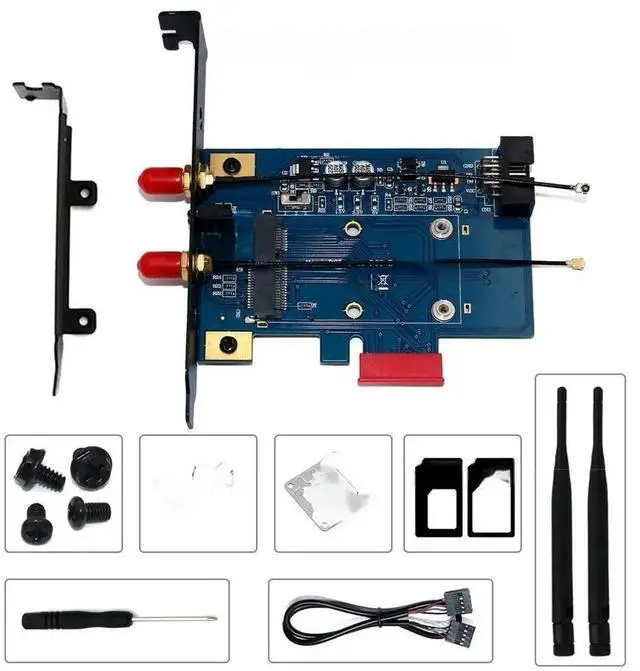 Main image of FOR PCI-E WiFi Adapter PCIE Wifi Adapter Mini PCI Express to PCIE X1 Network Card for Mini PCI E Wifi 3G/4G/LTE + SIM Slot