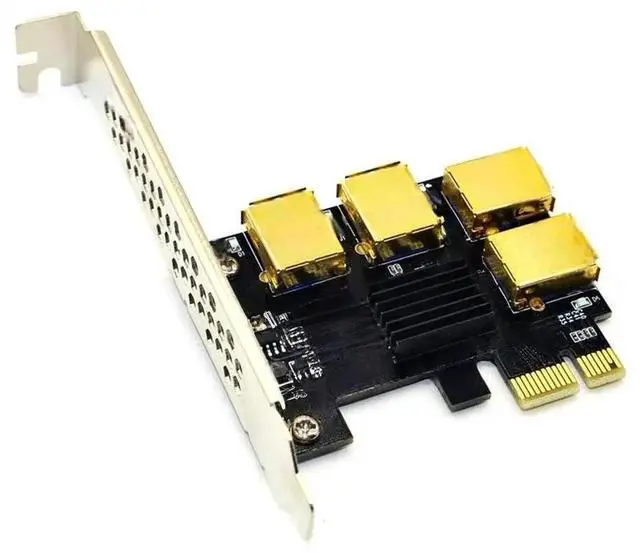 Main image of FOR Hot PCIE PCI-E PCI Express Riser Card 1x to 16x 1 to 4 USB 3.0 Slot Multiplier Hub Adapter For Devices
