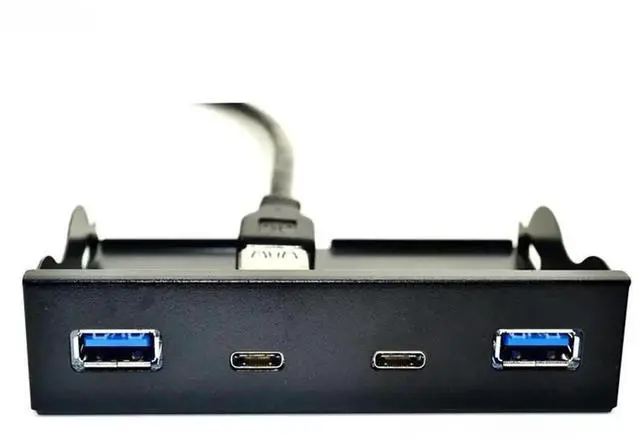 Main image of FOR USB Hub USB C Hub 3.5 Inch Floppy Drive Front Panel 2 Port USB 3.0 + 2 Port USB 3.1 Type C 20 Pin Connector For Desktop Computer