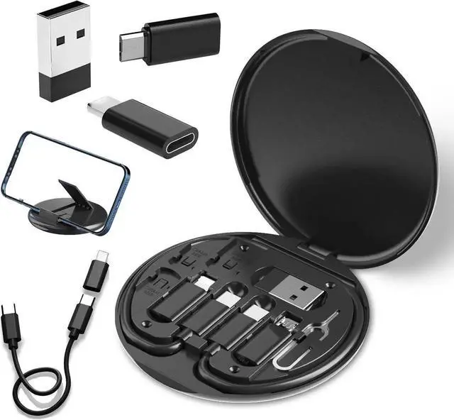 Main image of USB to USB-C Adapter USB C Charging Cable Adapter Kit Contains Multiple OTG Adapters for USB Type C/USB A/USB C Male Cable/Micro USB Equipped with SIM Extractor/SIM Slot/Phone Holder