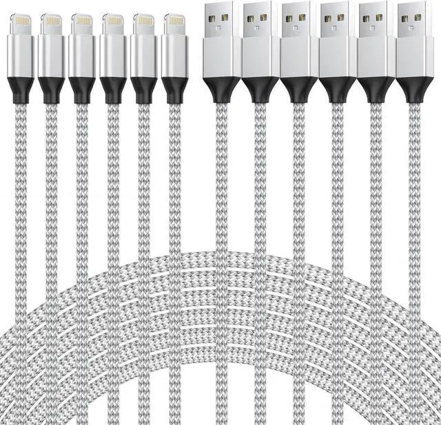 Main image of iPhone Charger [Apple MFi Certified] 6 Pack Fast Charging USB Lightning Cable (3/3/6/6/6/10 ft) Phone Chargers Cord for 14 Pro/13 mini/13/12/11 Pro MAX/XR/XS/8/7/Plus/6S/SE/iPad