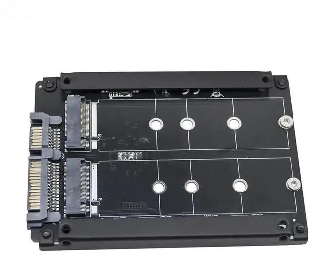 Main image of FOR JBOD 2 Port B+M Key M.2 SATA SSD to SATA3.0 6Gb 2.5" Adapter Riser Card with Metal Case Enclosure for 2230 2242 2260 2280 M2 SSD