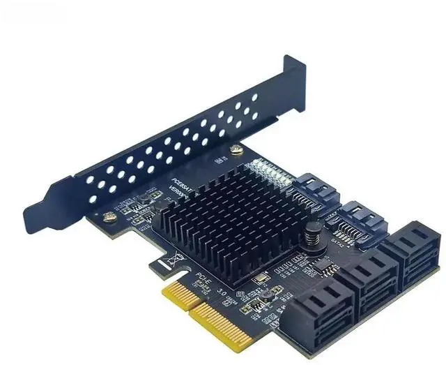 Main image of FOR PCIE 8 Port SATA Expansion Card Extension Board PCI E PCI-E PCI Express X4 to SATA3 6G HDD SSD Adapter Controller Hub Multiplier