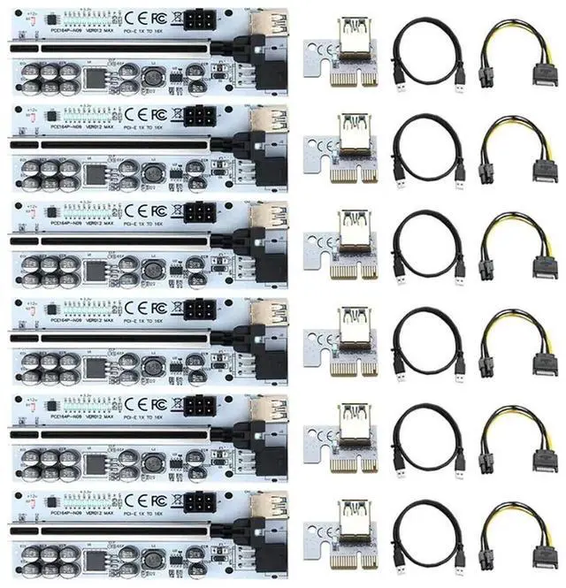 Main image of FOR 6PCS VER012 PCIE Riser PCI Express X16 USB 3.0 Express Cable VER012MAX GPU Riser For Video Card Riser PCI-E For