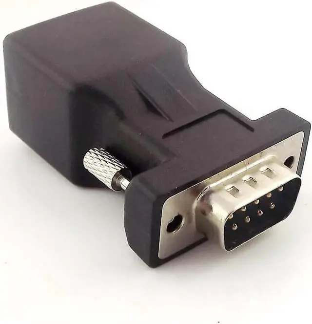 Main image of FOR 10pcs DB9 RS232 Male to RJ45 Female Extender Connector CAT5 5e Network Cable Adapter