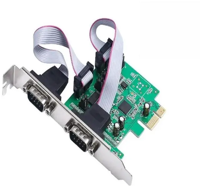 Main image of FOR 2 Port RS232 RS-232 Serial Port COM to PCI-E PCI Express Card Adapter Converter AX99100 Chipset