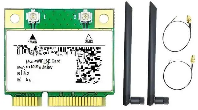 Main image of FOR AX210HMW WiFi Card+2X WiFi 6E Mini PCI-E AX210 802.11Ax/Ac 2.4G/5G/6Ghz BT5.2 Adapter for Laptop
