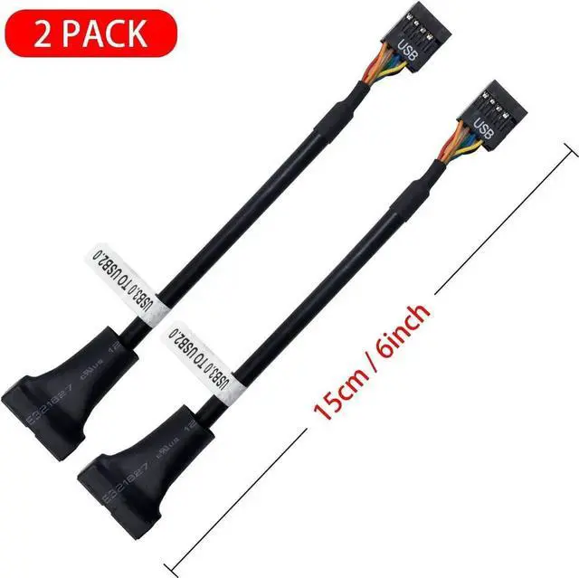 Alt view image 3 of 5 - Duttek USB 3.0 Header to USB 2.0,USB 3.0 to USB 2.0 Motherboard Adapter Cable,19 Pin USB3.0 Male to 9 Pin USB2.0 Female Motherboard Cable Adapter Converter 6 inch/15cm (2-Pack)