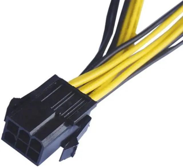 Main image of PCI-E 6-pin to Dual 6+2-pin (6-pin/8-pin) Power Splitter Cable Graphics Card PCIE PCI Express 6Pin to Dual 8Pin Power Cable