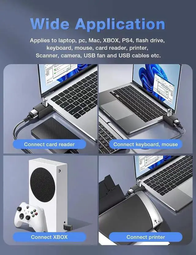 Alt view image 6 of 7 - USB Hub 3.0, 3 Port USB Hub USB Splitter for Laptop, USB Expander USB Multiple Adapter for Mouse,Keyborad,Printer,Flash Drive,Xbox and More (Black with 3.0 * 1 Hub, 2.0 * 2 Hub)