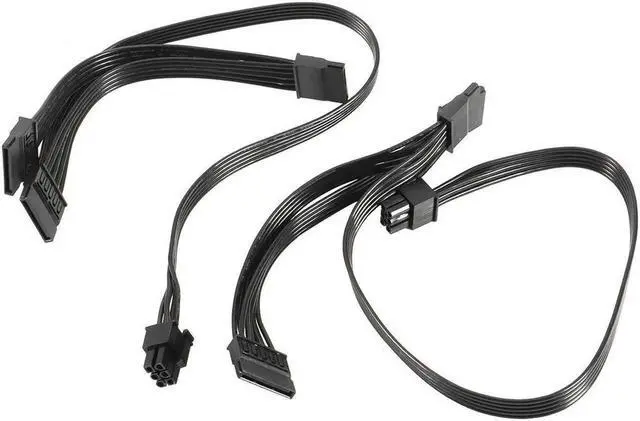 Main image of 2Pcs 6 Pin to 3X SATA Driver Power Cable for EVGA Supernova 650 750 850 1000 1600 2000 G2 G3 P2 T2 GS