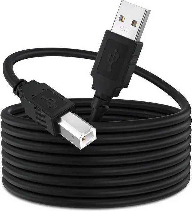 Main image of USB 2.0 Printer Cable 25 FT 2.0 High Speed Printer Cable Type A Male to B Male Long USB A to B Cable 25 Foot
