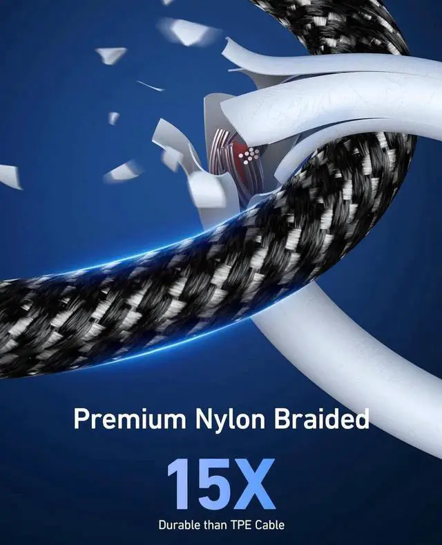 Alt view image 6 of 7 - USB C to Lightning Cable 6FT 2Pack iPhone Charger Fast Charging Nylon Braided Long [Apple MFi Certified] Type C iPhone Charging Cord Compatible with iPhone 14/13/12/11/Pro/MAX/X/8/7/iPad and More