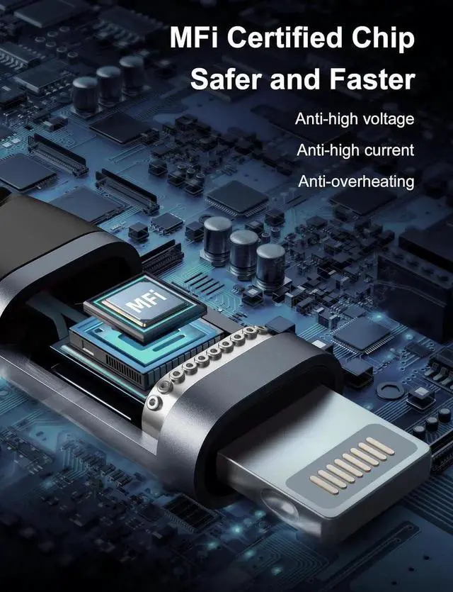 Alt view image 5 of 7 - USB C to Lightning Cable 6FT 2Pack iPhone Charger Fast Charging Nylon Braided Long [Apple MFi Certified] Type C iPhone Charging Cord Compatible with iPhone 14/13/12/11/Pro/MAX/X/8/7/iPad and More