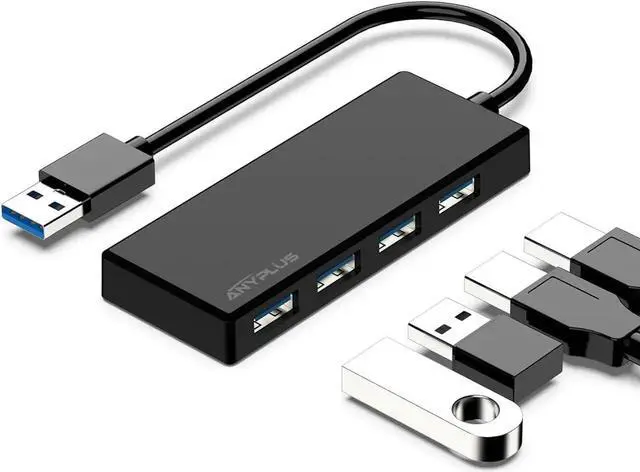 Alt view image 5 of 7 - USB 3.0 Hub 4 Port USB Hub Splitter Portable USB Adapter Mini Multiport Expander for Desktop Laptop Xbox Flash Drive HDD Console Printer PC Keyboards HP