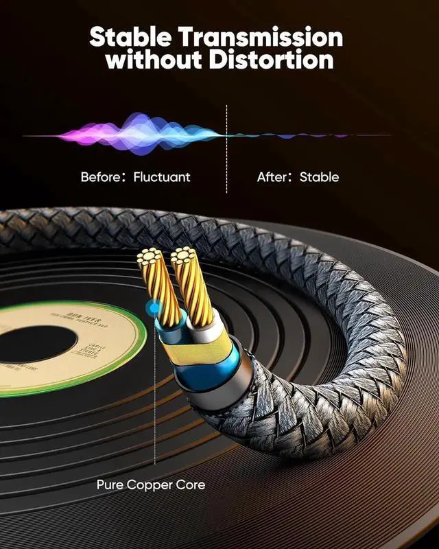 Alt view image 6 of 7 - 1/4 to 1/8 Cable Stereo Audio Cable 3FT 6.35mm 1/4 Male to 3.5mm 1/8 Male TRS Bidirectional Stereo Audio Cable Jack for Guitar Home Theater Devices Speaker and Amplifiers