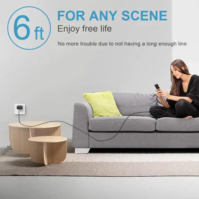 Alt view image 2 of 7 - iPhone Charger Super Fast Charging 20W PD Power Wall Charger with 6FT Charging Cable Compatible i Phone 14/14 Pro Max/13/13 Pro Max/12/12 Pro/12 Pro Max/11/11 Pro iPad(Black)