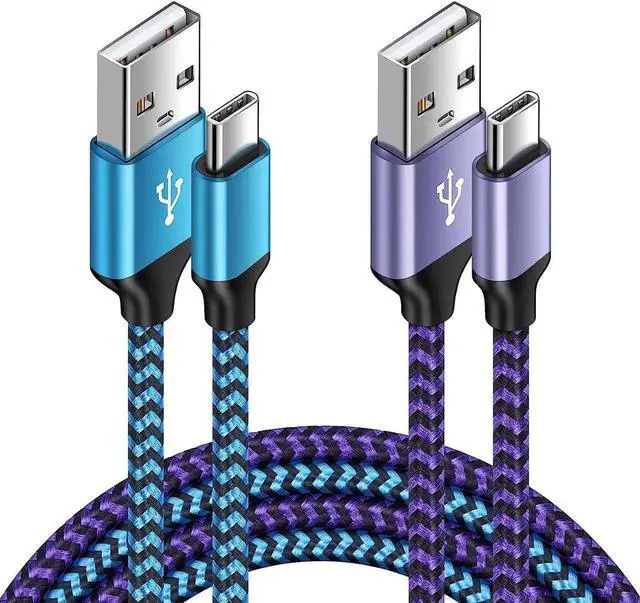 Main image of [6FT 2 Pack] Android Fast Charging Cable C Port Charger Cord USB A to Type C Cell Phone Long Wires for Galaxy S24/S22/S23 Ultra/S21/S20/A54/A14/A13/A03/A34 Google Pixel 7/8pro/8/6/5 iPhone 15