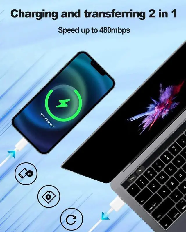 Alt view image 6 of 7 - Car Carplay Cable 3.3FT Car Charger Cord USB A to Lightning Cable Compatible for iPhone 14 13 12 11 Pro Max XR XS X8 7 6 Plus SE iPad One Pack White