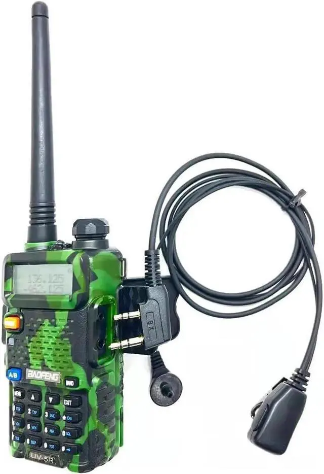 Alt view image 5 of 6 - Walkie Talkie Earpiece(2 Pack) with Mic 2 Pin Covert Air Acoustic Tube Headset for Baofeng UV-5R BF-888S BF-F8HP Retevis H-777 Kenwood Arcshell PXTON WouXun Two Way Radio Black