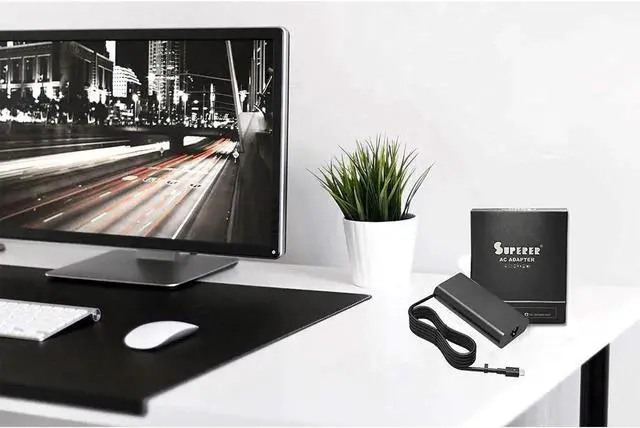 Alt view image 4 of 4 - 90W-USB-C-Power-Adapter-AC-Charger Fit for HP 904144-850 TPN-DA08 904082-003 ADP-90FE L45440-003 Laptop Power Cord Supply