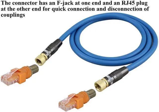 Alt view image 6 of 7 - RF Female to RJ45 Male Ethernet Coaxial Barrel Converter Adapter,RF to RJ45 Converter for Most line Tester,line Detector,line Finder and Other Detection Equipment.(2 Packs/Female-Male)