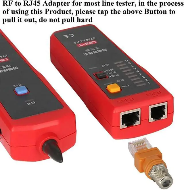 Alt view image 4 of 7 - RF Female to RJ45 Male Ethernet Coaxial Barrel Converter Adapter,RF to RJ45 Converter for Most line Tester,line Detector,line Finder and Other Detection Equipment.(2 Packs/Female-Male)
