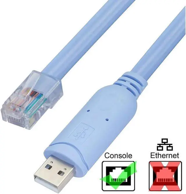 Alt view image 2 of 5 - USB to RJ45 Console Cable,5FT(1.5M) USB A Male to RJ45 Male for Routers, Switches,Serves and More,FTDI Console Cable