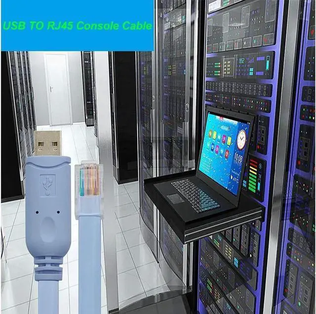 Alt view image 3 of 5 - USB to RJ45 Console Cable,5FT(1.5M) USB A Male to RJ45 Male for Routers, Switches,Serves and More,FTDI Console Cable