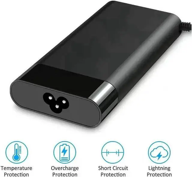 Alt view image 4 of 5 - Slim 19.5V 7.7A 150W AC Adapter for HP OMEN 15 17/Pavilion Gaming 15 17 Laptop/Zbook 15 G3 G4 G5 G6 TPN-CA11 TPN-DA09 L32661-001 917649-850 L48757-001