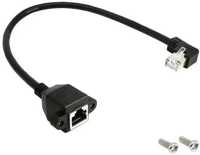 Main image of RJ45 Ethernet Adapter Cable 90 Angle Right Male to Famale Ethernet Switch Adapter Cable for CAT 5/CAT 6 LAN Ethernet Socket Connector Adapter Cat5 Cat6 Cable(Right)