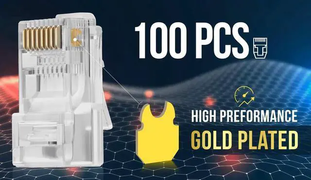 Alt view image 7 of 7 - Bundle 2 Items: RJ45 Crimp Tool + 100 Pack of Cat5e Pass Through Connectors.