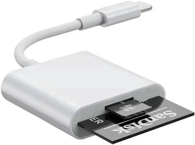 Main image of USB C to SD Card Reader, SD/MicroSD to USB C Card Reader Adapter [Thunderbolt 3] Compatible with iPad Pro 2020/2019, MacBook Pro 2019, MacBook Air 2020, Galaxy S10/S9, Surface Book 2 and More