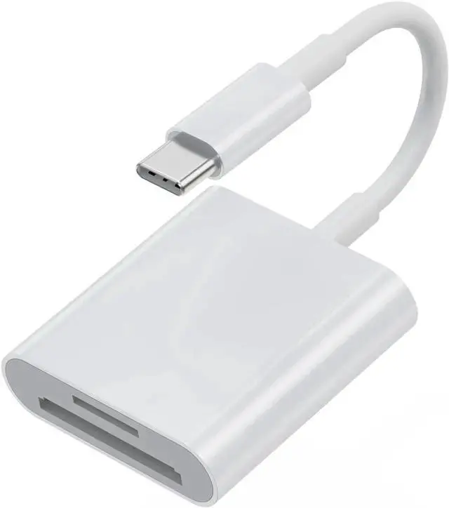 Alt view image 3 of 4 - USB C to SD Card Reader, SD/MicroSD to USB C Card Reader Adapter [Thunderbolt 3] Compatible with iPad Pro 2020/2019, MacBook Pro 2019, MacBook Air 2020, Galaxy S10/S9, Surface Book 2 and More