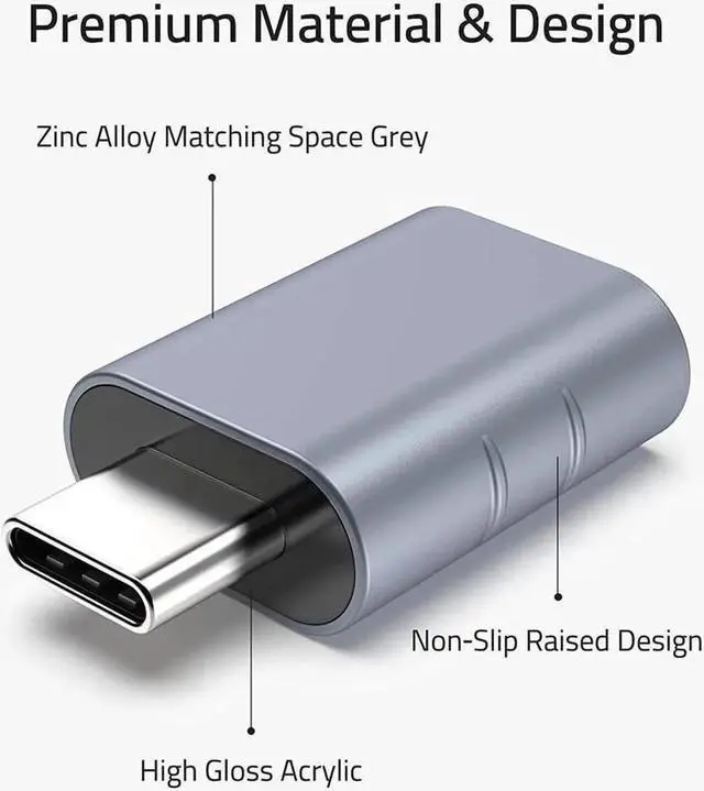 Alt view image 2 of 7 - USB C to USB Adapter Pack of 2 USB C Male to USB3 Female Adapter Compatible with MacBook Pro 2021 iMac iPad Mini 6/Pro MacBook Air 2022 and Other Type C or Thunderbolt 4/3 Devices Space Blue