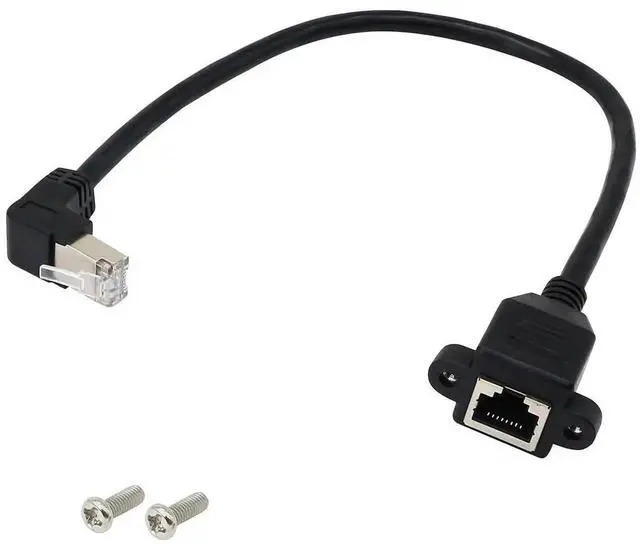 Main image of RJ45 Ethernet Adapter Cable 90 Degree Downward Male to Famale Ethernet Switch Adapter Cable for CAT 5/CAT 6 LAN Ethernet Socket Connector Adapter Cat5 Cat6 Cable(Downward)