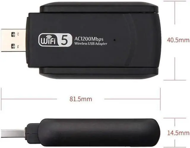 Alt view image 5 of 7 - 1200M Wireless Network Card Wireless WiFi Receiver usb3.0 Dual Antenna gigabit Dual-Band Wireless Network Card