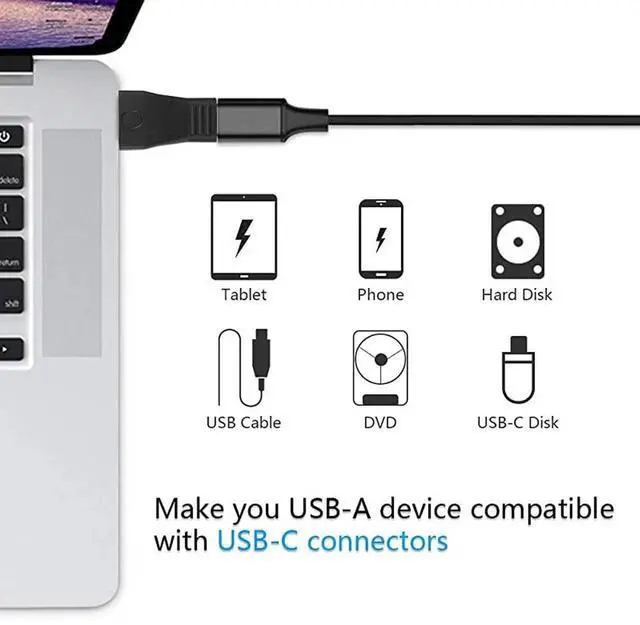 Alt view image 2 of 7 - USB 30 to USB C Adapter 3 Pack USB 31 Type C Female to USB 30 A Male Adapter Converter Support Data Sync Charging